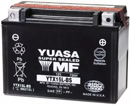 Аккумулятор YUASA YTX15L-BS для мотоциклов