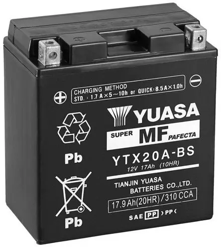 Аккумулятор YUASA YTX20A-BS для мотоциклов