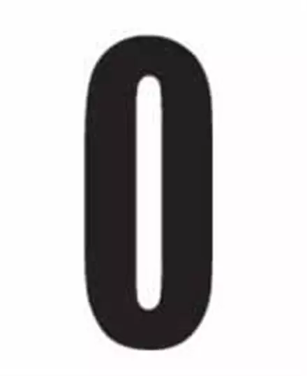 Наклейка черная цифра "0" для стартовых номеров 3шт Zeta
