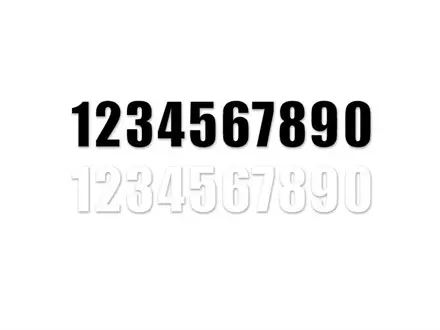 Наклейка черная цифра "1" для стартовых номеров 3шт Zeta