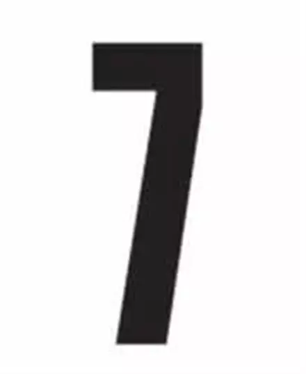 Наклейка черная цифра "7" для стартовых номеров 3шт Zeta
