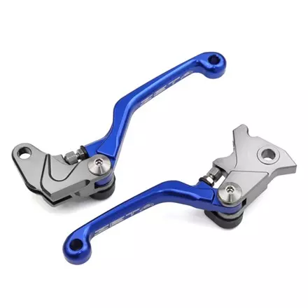 Комплект фрезерованных рычагов сцепления и тормоза Zeta 3Fi KLX125/250 Blue
