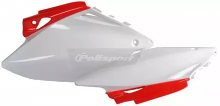 Щиток бокового номера CRF450R '2007-08, красно-белый