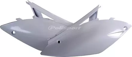 Щиток бокового номера KX250F '2009-12-KX450F '2009-11, белый