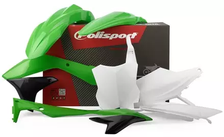 Комплект пластика Kawasaki KX450F '2016-18 зелёно-черный Oem (16)