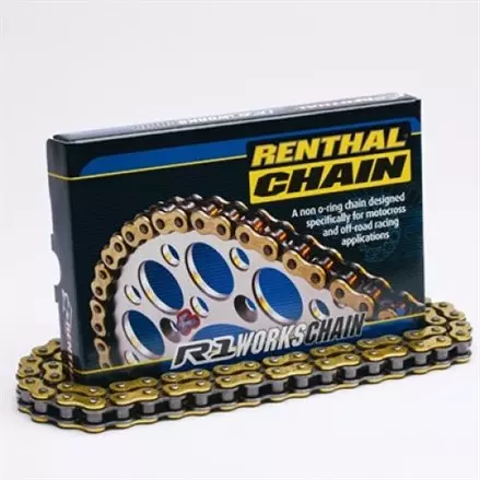 Цепь Renthal 420 , 120 звеньев, золото