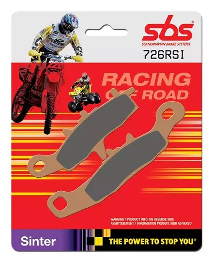 Тормозные колодки передние SBS 726RSI для KX 85 II 01-19  43082-1196 , RM 85 05-19 59301-03820