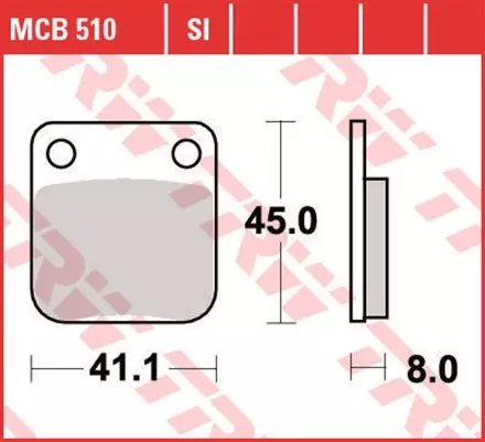 Тормозные колодки TRW MCB510SI для мотоциклов