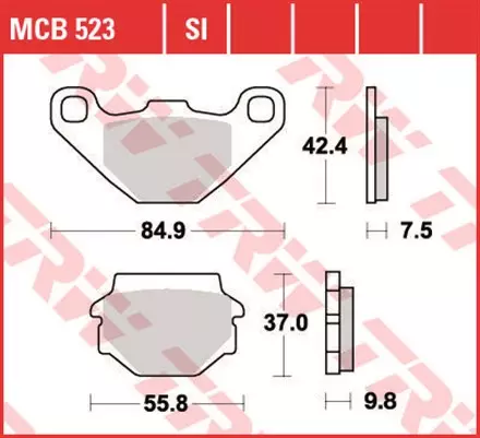Тормозные колодки TRW MCB523 для мотоциклов