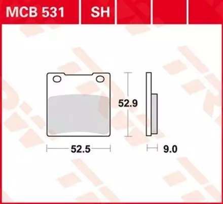 Тормозные колодки TRW MCB531 для мотоциклов