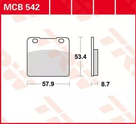 Тормозные колодки TRW MCB542 для мотоциклов