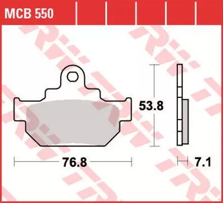 Тормозные колодки TRW MCB550 для мотоциклов
