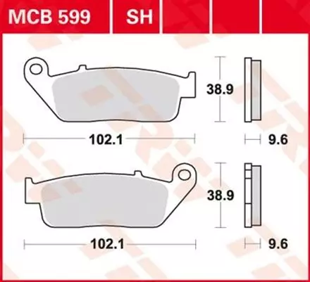 Тормозные колодки TRW MCB599 для мотоциклов