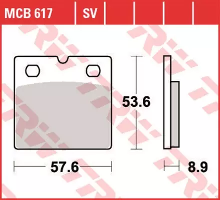 Тормозные колодки TRW MCB617 для мотоциклов
