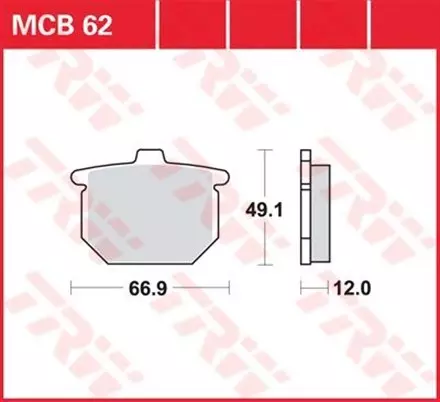 Тормозные колодки TRW MCB62 для мотоциклов
