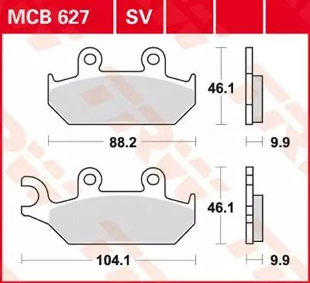 Тормозные колодки TRW MCB627 для мотоциклов