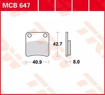 Тормозные колодки TRW MCB647 для мотоциклов