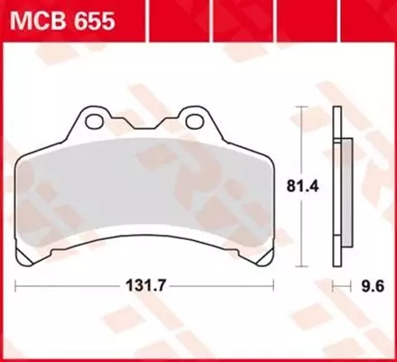 Тормозные колодки TRW MCB655 для мотоциклов