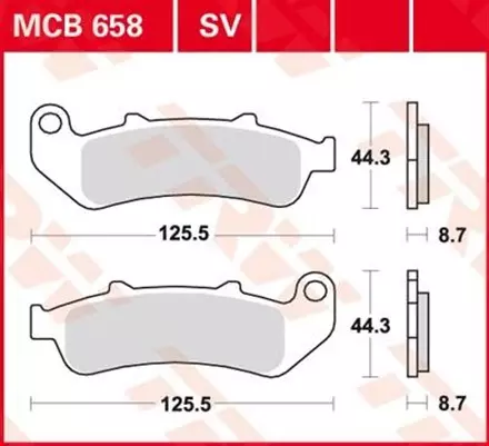 Тормозные колодки TRW MCB658SV для мотоциклов