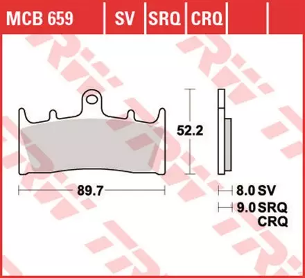 Тормозные колодки TRW MCB659SV для мотоциклов