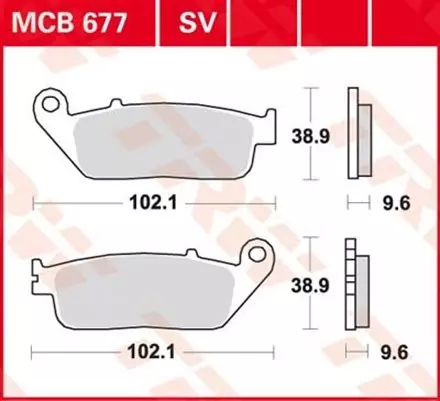 Тормозные колодки TRW MCB677 для мотоциклов