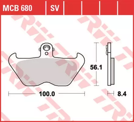 Тормозные колодки TRW MCB680SV для мотоциклов