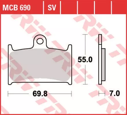 Тормозные колодки TRW MCB690 для мотоциклов