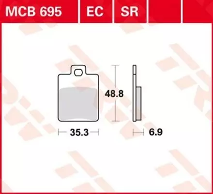 Тормозные колодки TRW MCB695 для мотоциклов