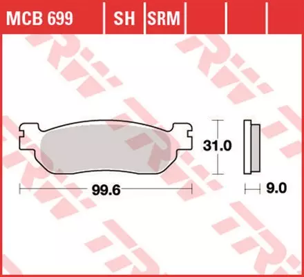 Тормозные колодки TRW MCB699SH для мотоциклов
