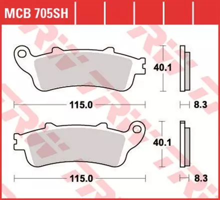 Тормозные колодки TRW MCB705SH для мотоциклов