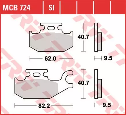 Тормозные колодки TRW MCB724SI для мотоциклов