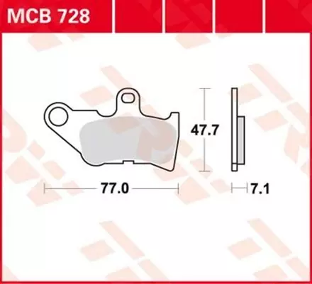 Тормозные колодки TRW MCB728 для мотоциклов