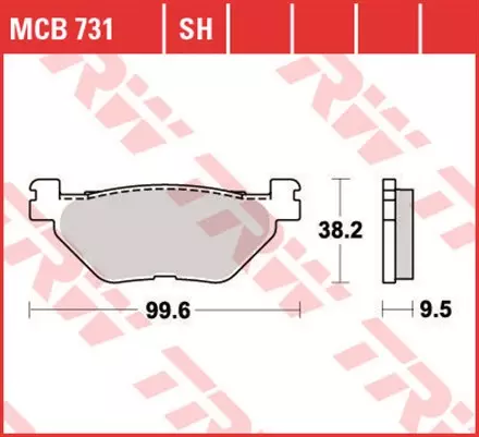 Тормозные колодки TRW MCB731SH для мотоциклов