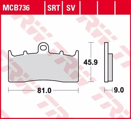 Тормозные колодки TRW MCB736 для мотоциклов