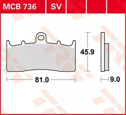 Тормозные колодки TRW MCB736SV для мотоциклов