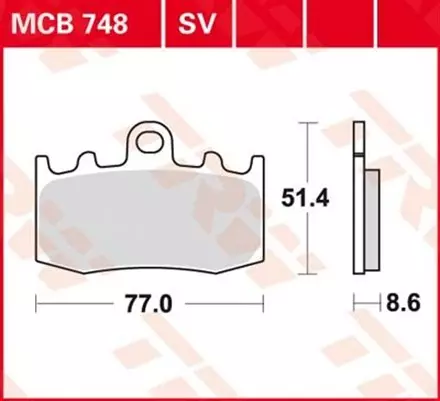 Тормозные колодки TRW MCB748 для мотоциклов