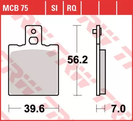 Тормозные колодки TRW MCB75 для мотоциклов