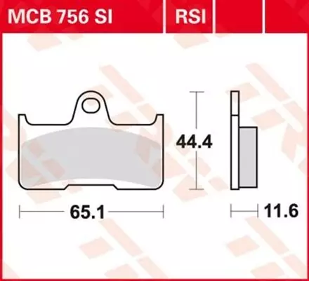Тормозные колодки TRW MCB756SI для мотоциклов