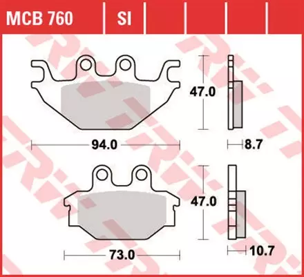Тормозные колодки TRW MCB760SI для мотоциклов