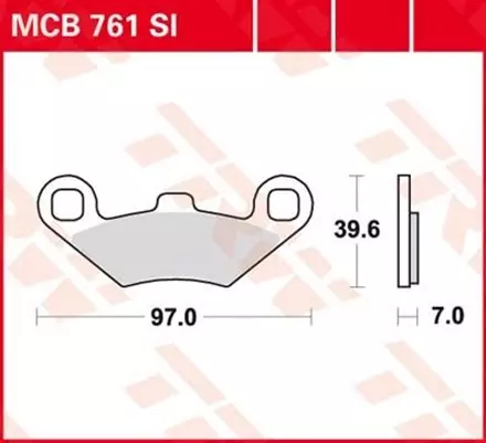 Тормозные колодки TRW MCB761SI для мотоциклов