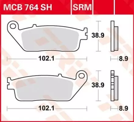 Тормозные колодки TRW MCB764SH для мотоциклов