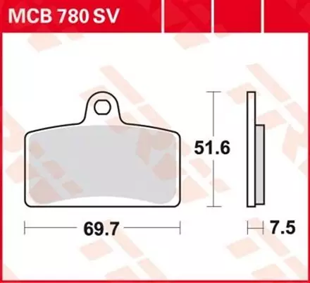 Тормозные колодки TRW MCB780 для мотоциклов