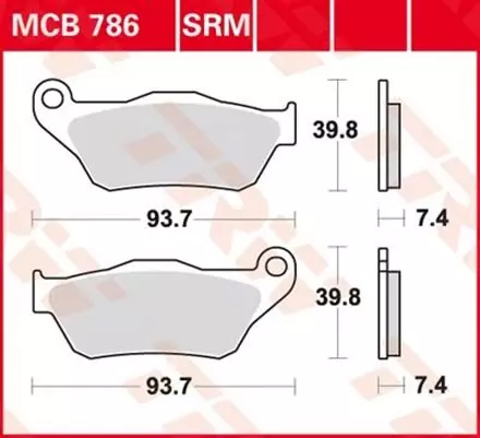 Тормозные колодки TRW MCB786 для мотоциклов