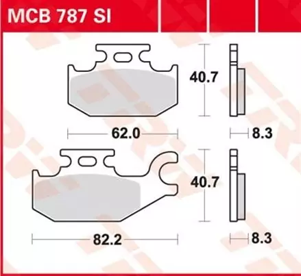 Тормозные колодки TRW MCB787SI для мотоциклов