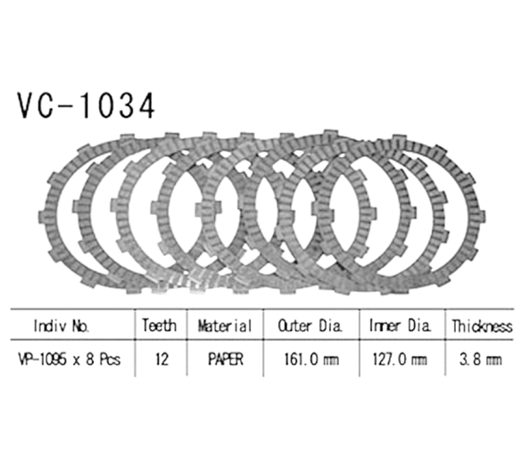 Фрикционные диски сцепления Vesrah VC1034 для мотоциклов