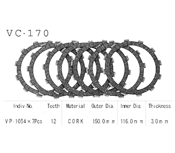 Фрикционные диски сцепления Vesrah VC170 для мотоциклов