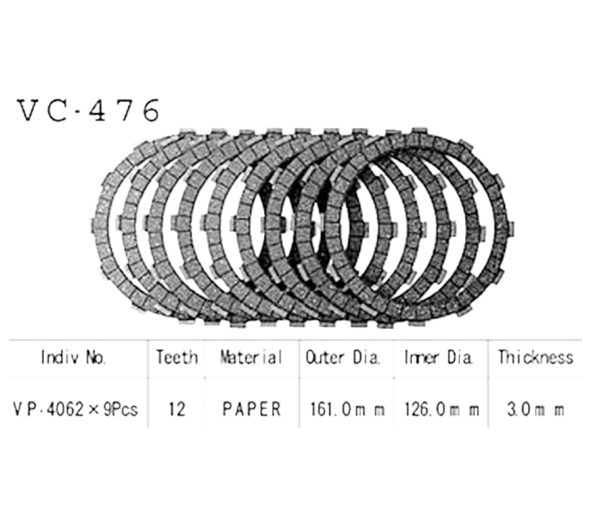 Фрикционные диски сцепления Vesrah VC476 для мотоциклов