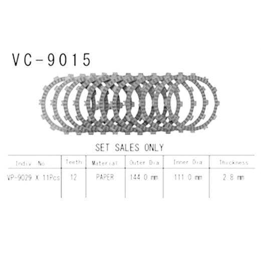 Фрикционные диски сцепления Vesrah VC9015 для мотоциклов