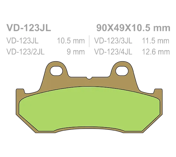 Тормозные колодки VD 123/4JL