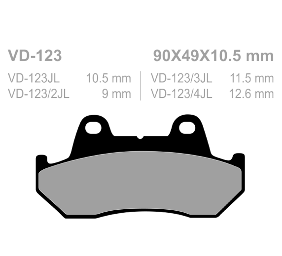 Тормозные колодки Vesrah VD 123JL для мотоциклов